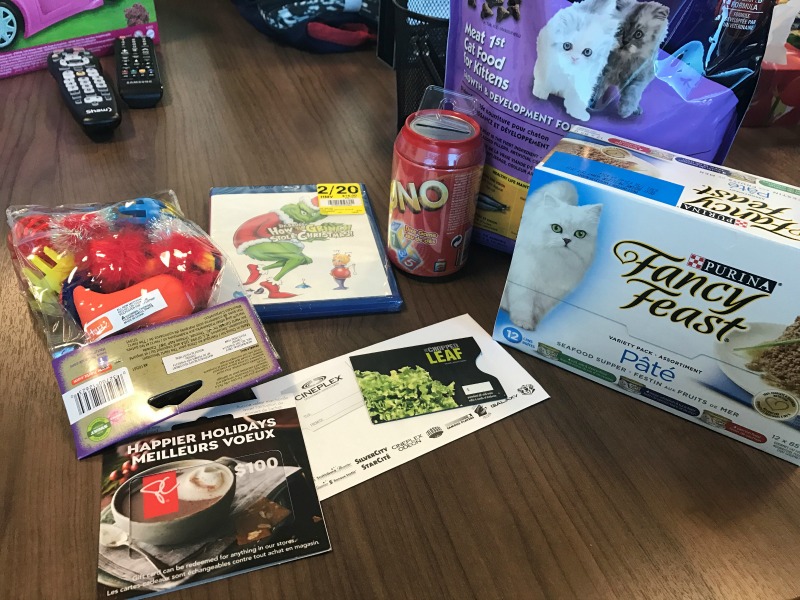 Staff from LK Law collected gifts for sponsored