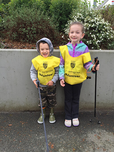 Langley Clean Up Young Volunteers